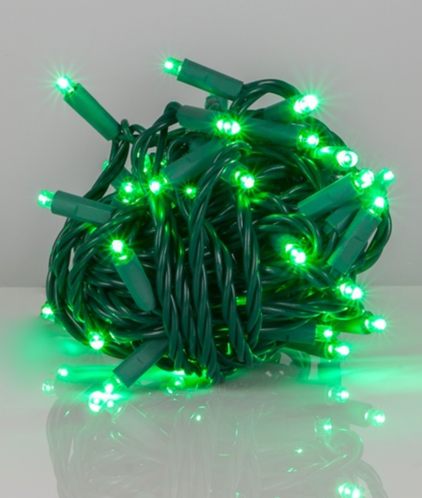 Mr Light 5mm Balled Lights — Green, 70 Count