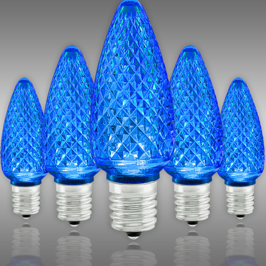 Mr Light C9 LED Bulbs — Blue, 5 Pack